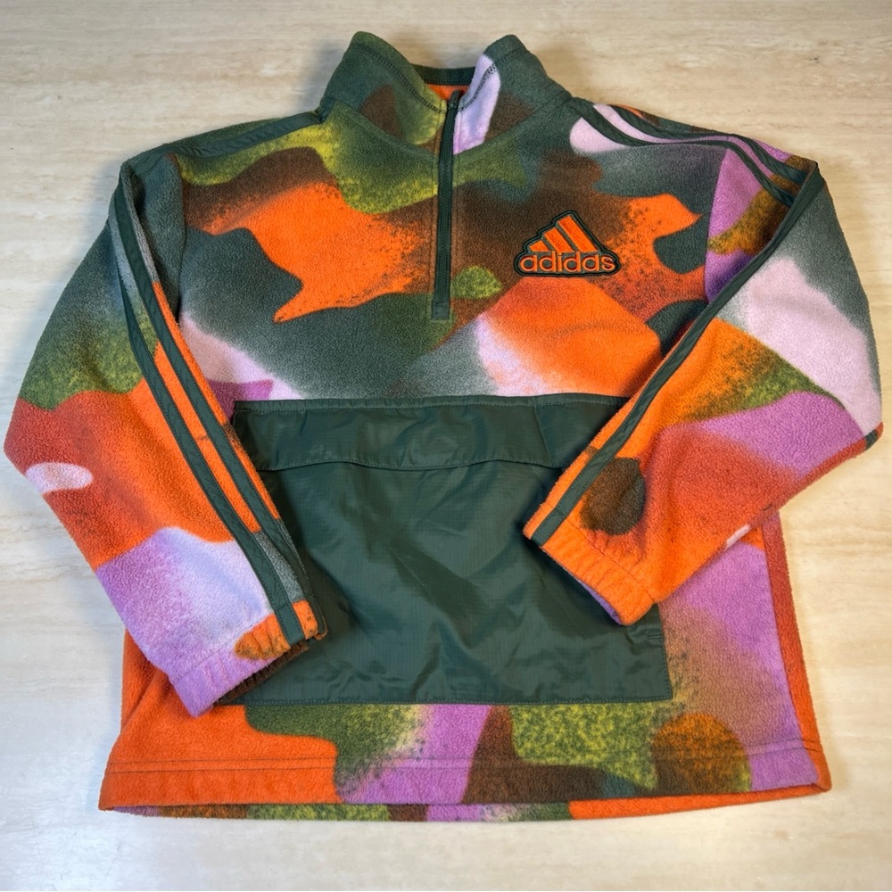 Adidas Kids' Colorful Camo Fleece Hoodie sizeSmall-boy.                   ordrA1